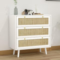 White 3 Drawer Wood Dresser I19501