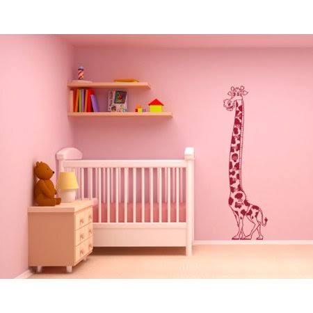 Lavender Giraffe Wall Decal Height Ruler G498948