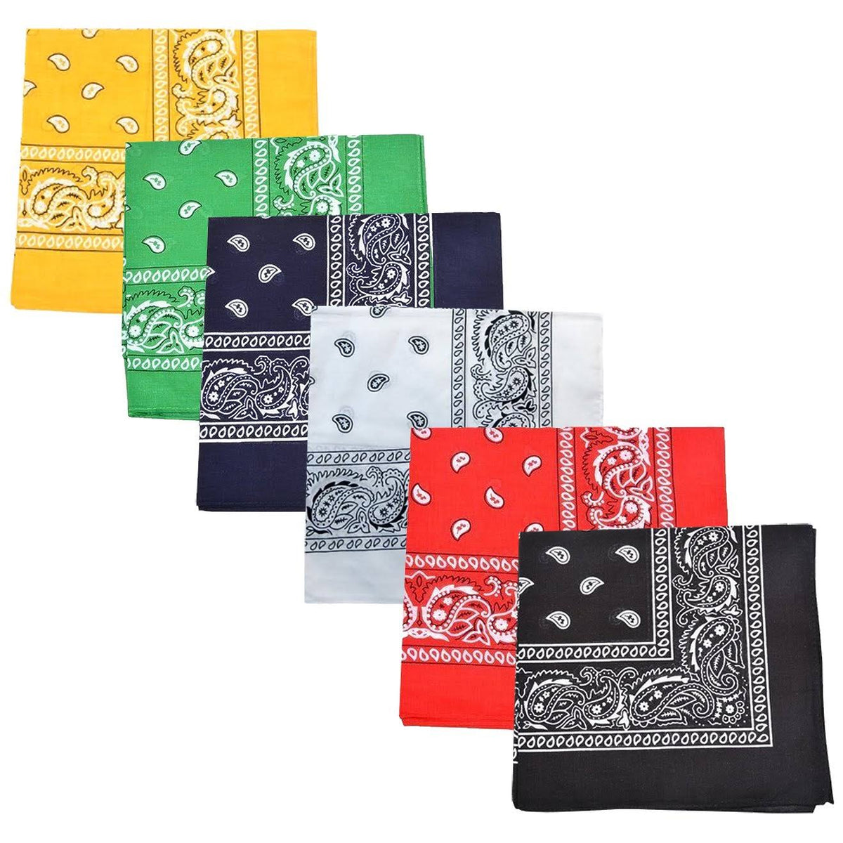 Set of 240 Paisley 100% Polyester Double Sided Bandanas K593