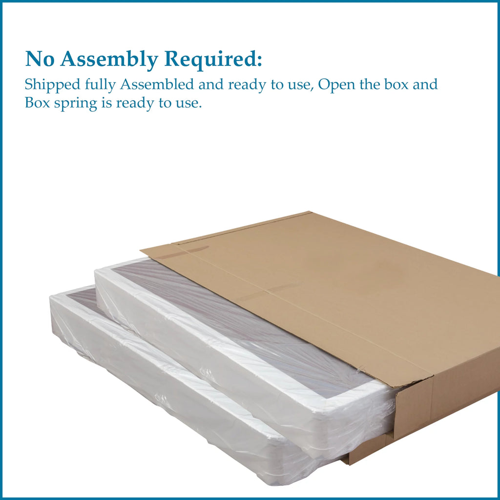 Queen White Wood Box Spring G338236