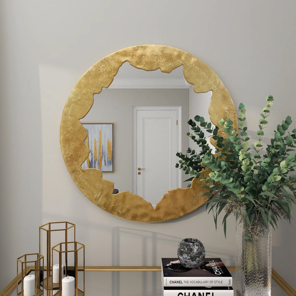 36" x 36" Gold Handmade Wall Mirror B180861