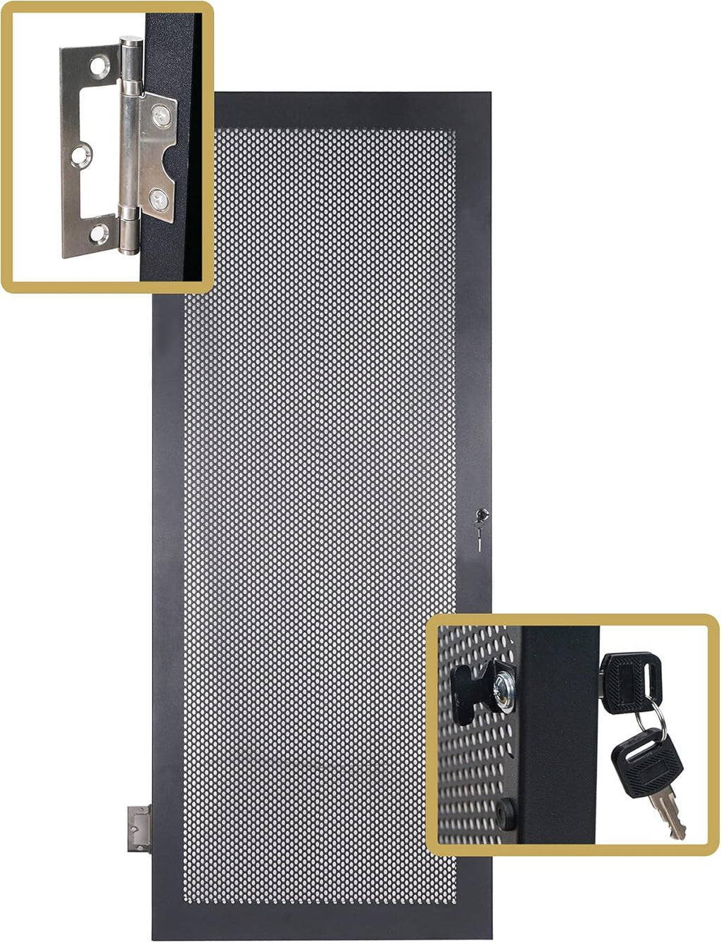 12U Universal Steel Rack with 3 Locking Casters and Vented Side Panels L295679