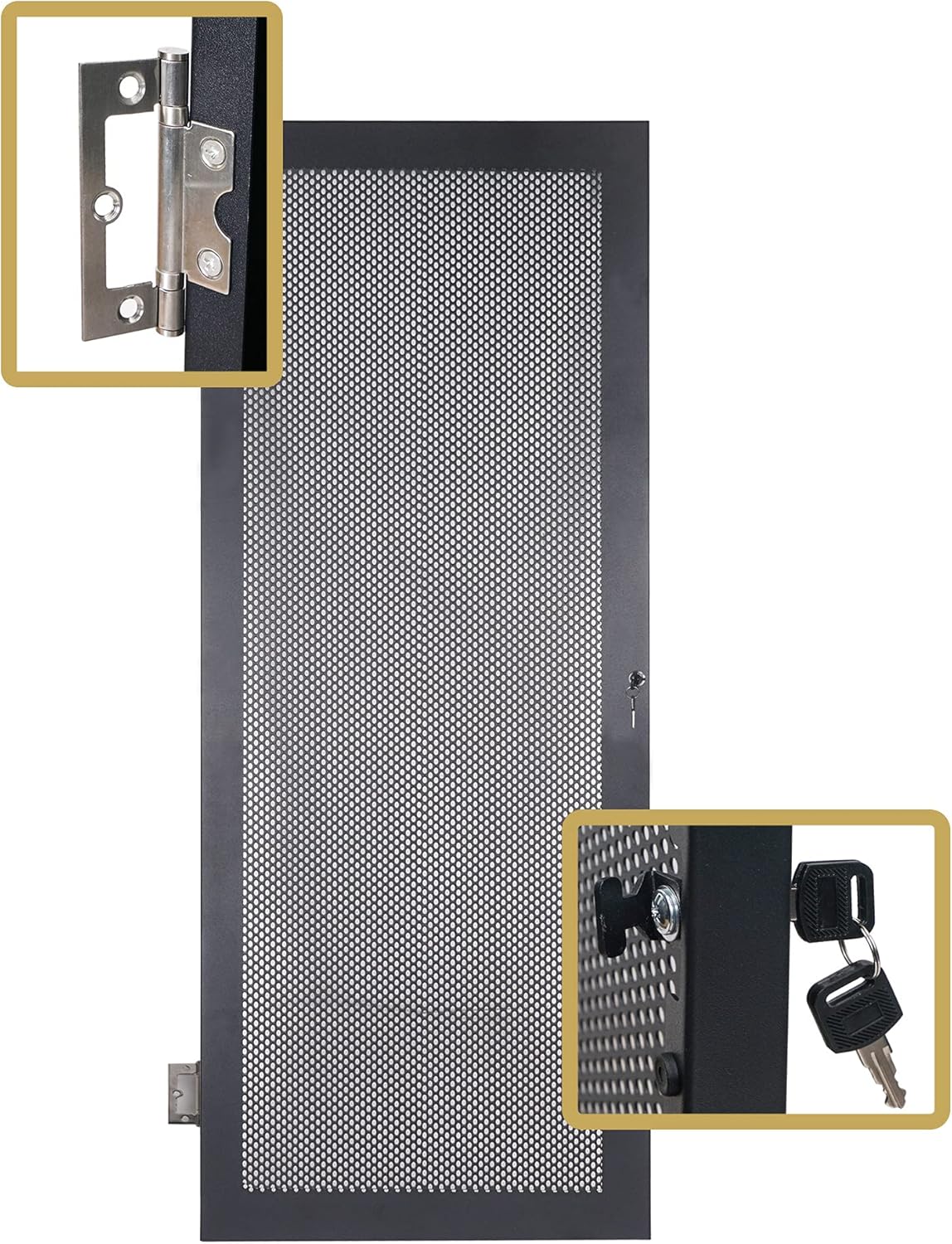 12U Universal Steel Rack with 3 Locking Casters and Vented Side Panels L295679