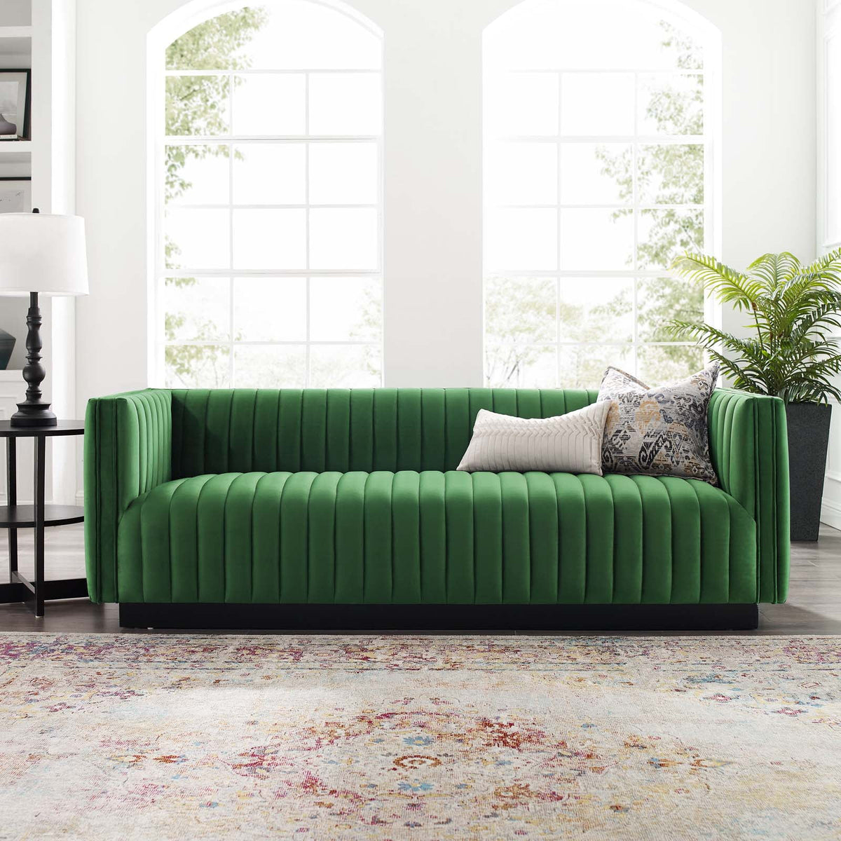 Emerald Velvet Tufted Sofa Z277378