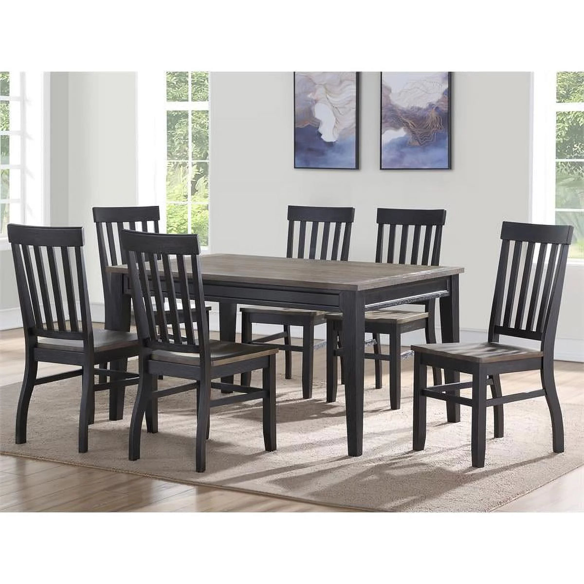 7-Piece Two-Tone Dining Set E3764