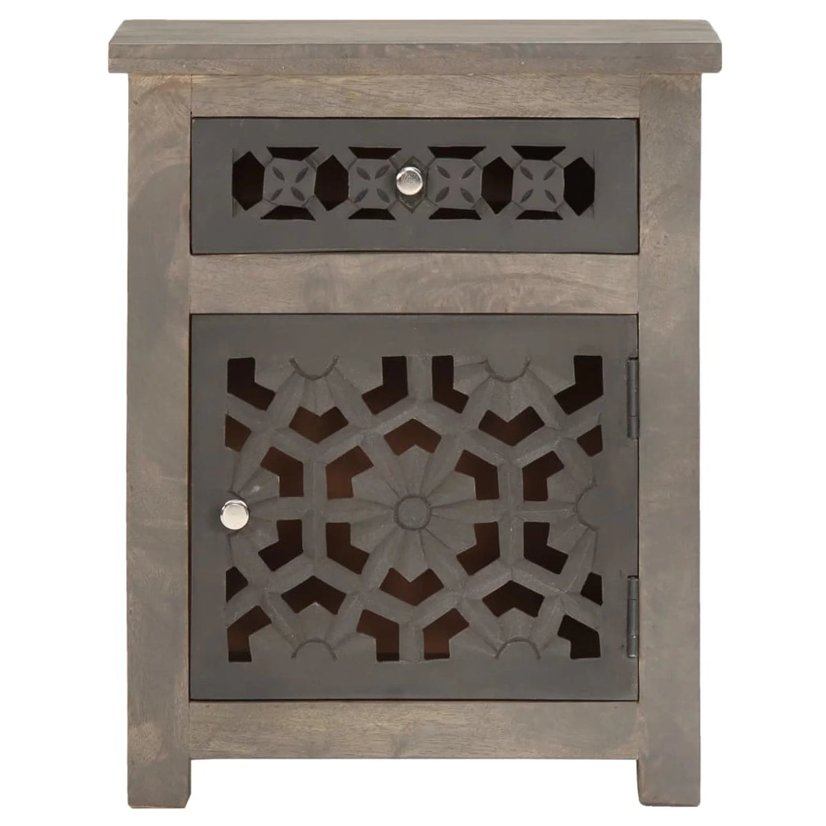 Solid Mango Wood Bedside Cabinet B121583