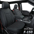 Faux Leather Seat Covers Full Set Gray W3517