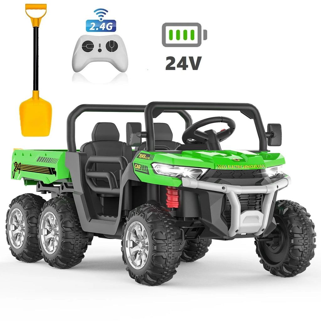 24V 6 Wheels Kids Electric Ride on Dump Truck with Trailer F3170