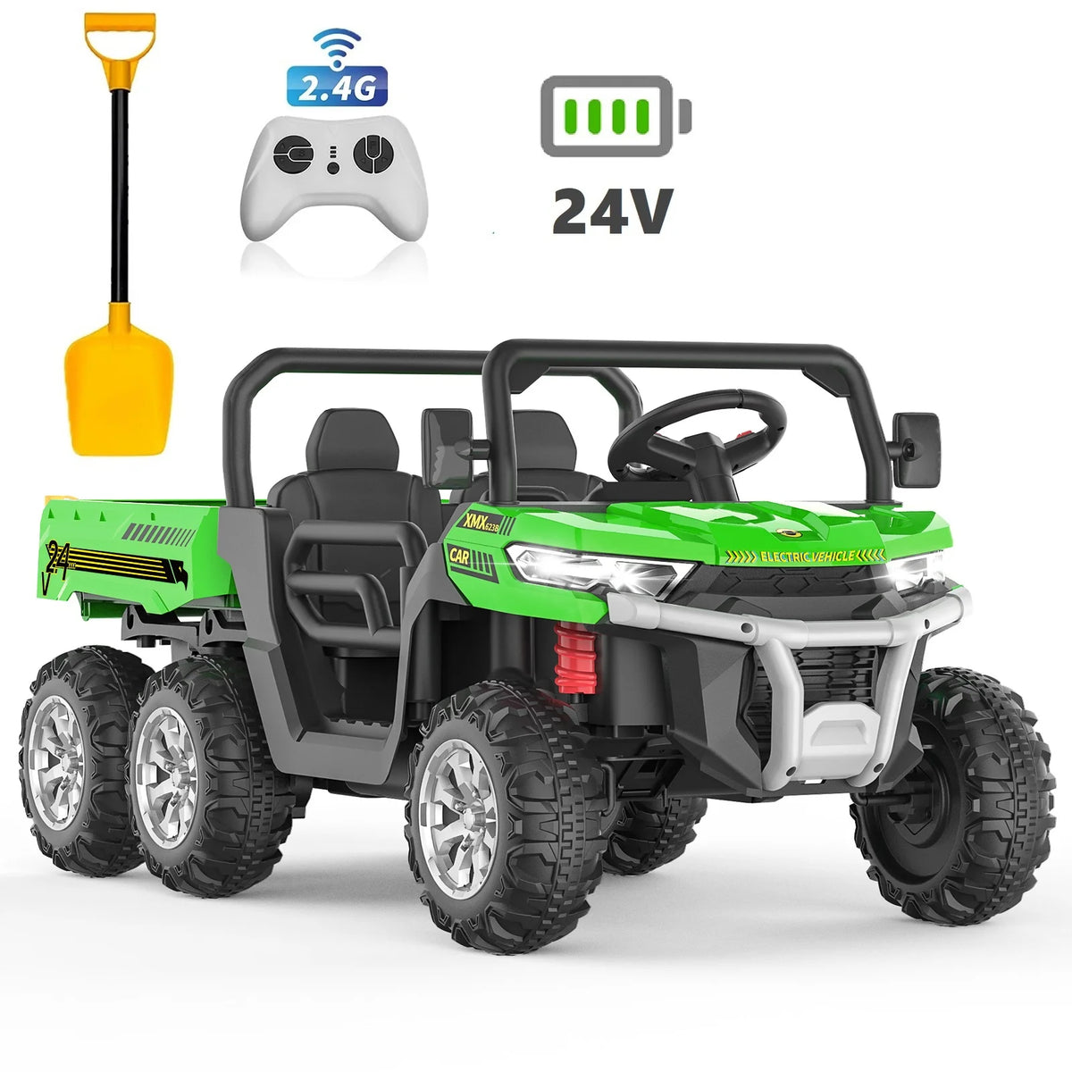 24V 6 Wheels Kids Electric Ride on Dump Truck with Trailer F3170