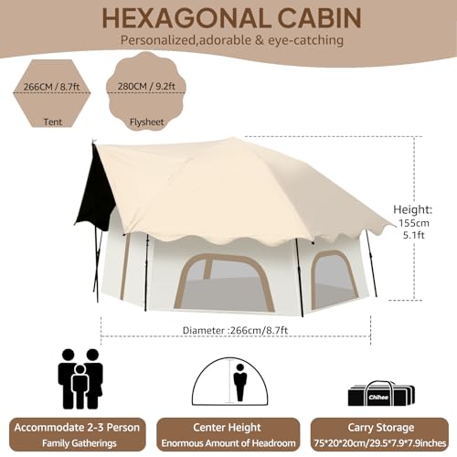 Camping Tent with Awning Porch and Screen Room G6478