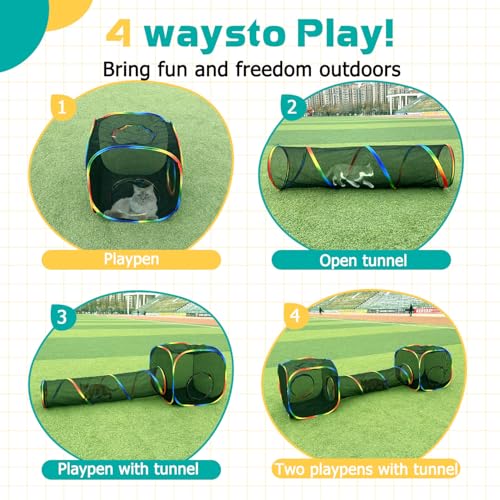 Outdoor Cat Enclosures Playground with Storage Bag A168911