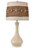 Smooth Table Lamp with Burlap Shade 28 in D6907