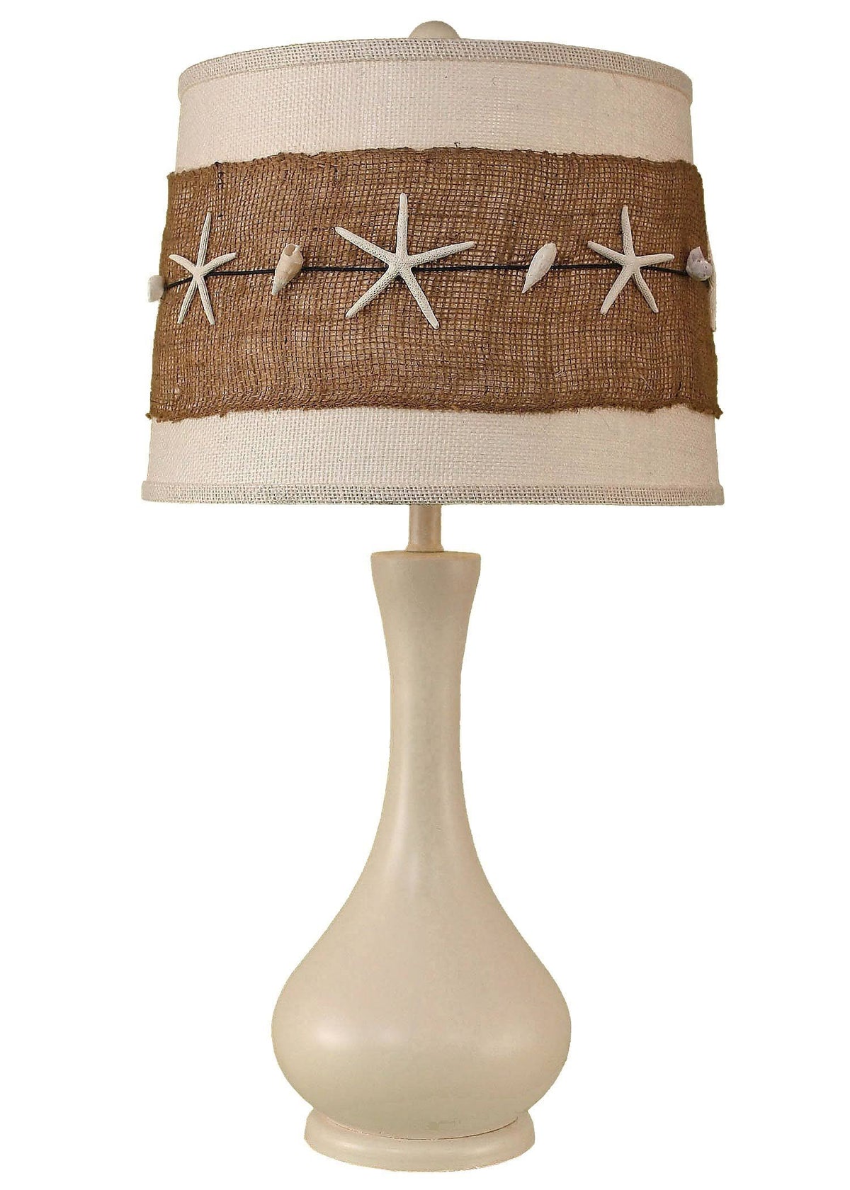 Smooth Table Lamp with Burlap Shade 28 in D6907