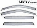 Side Window Wind Deflector Visors with Chrome Trim Q6523