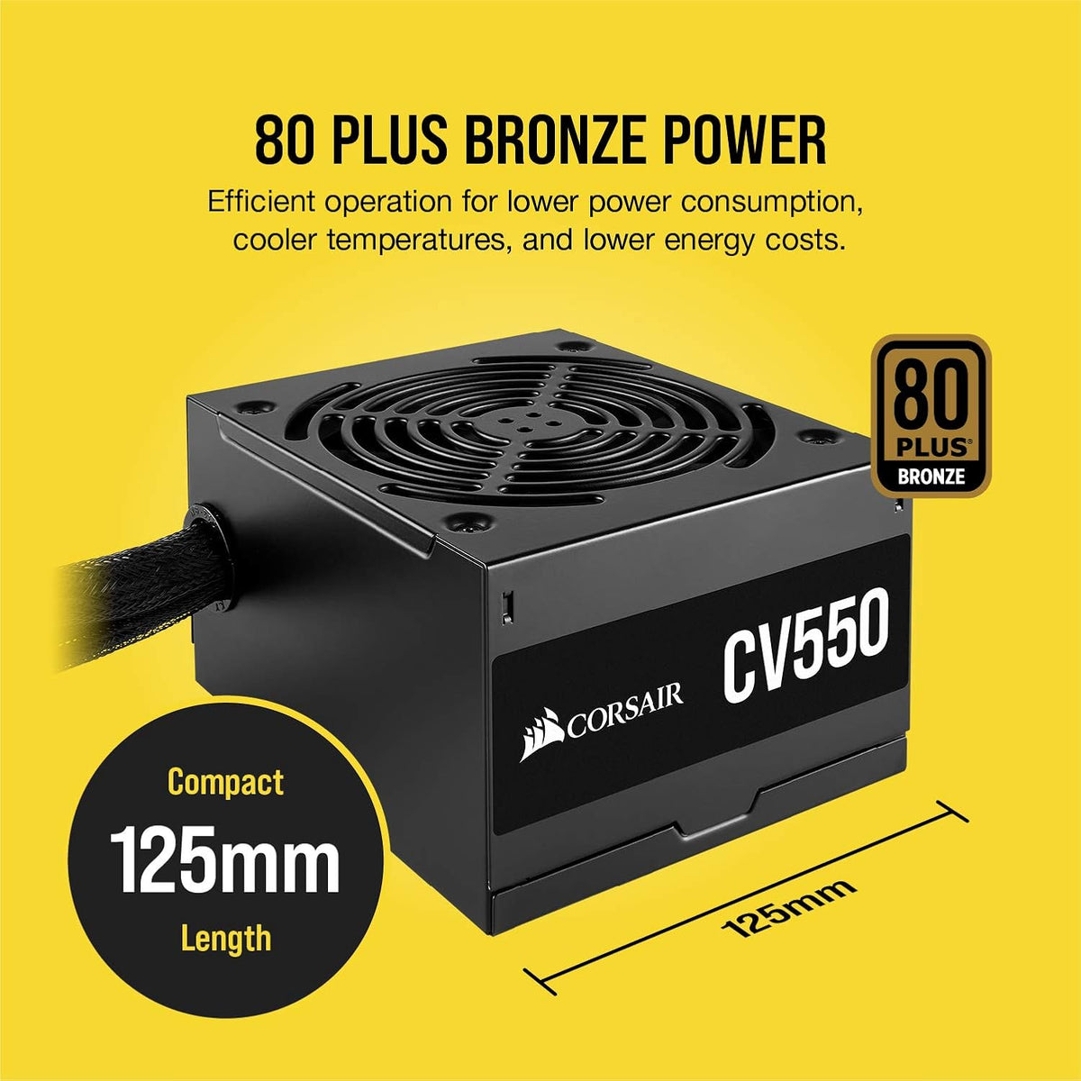 550 Watt 80+ Bronze Fixed Cable Power Supply N9085