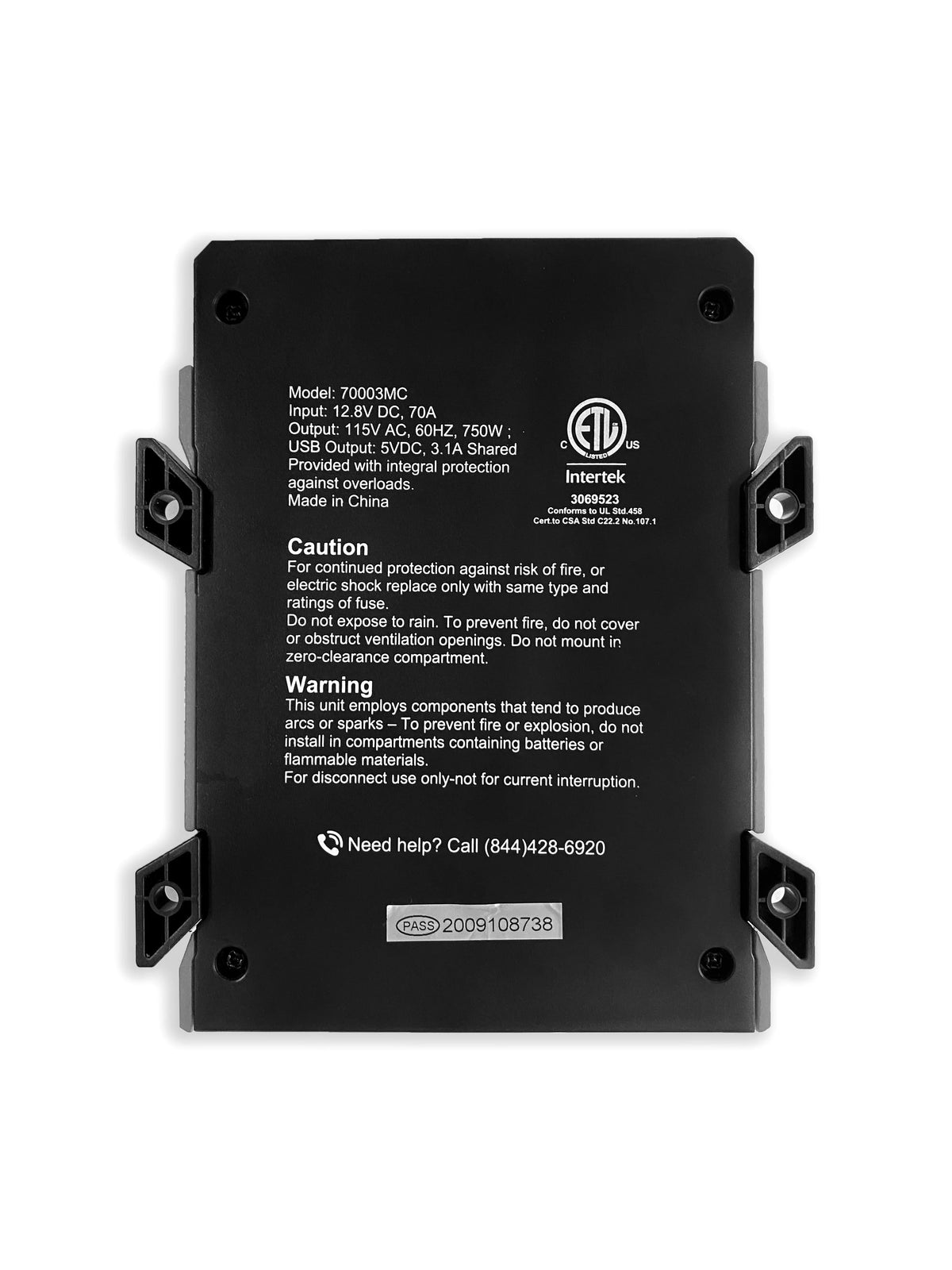 750 Watts Vehicle Power Inverter P529214