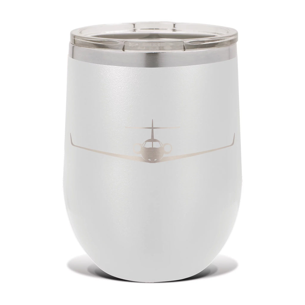 12 oz Stainless Steel Vacuum Insulated Wine Tumbler with Clear Lid N8828
