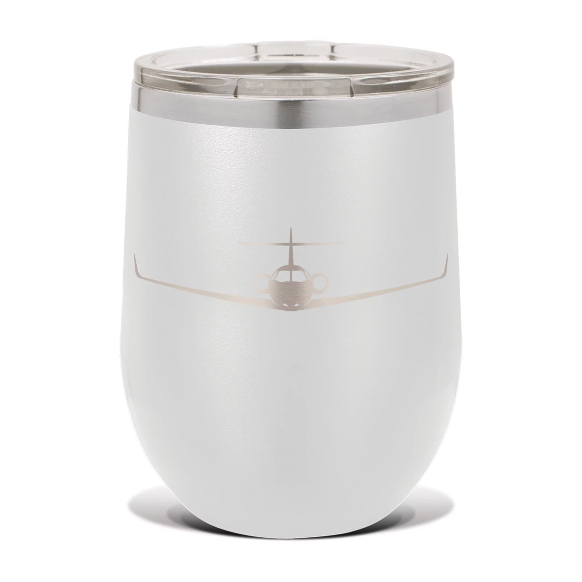 12 oz Stainless Steel Vacuum Insulated Wine Tumbler with Clear Lid N8828