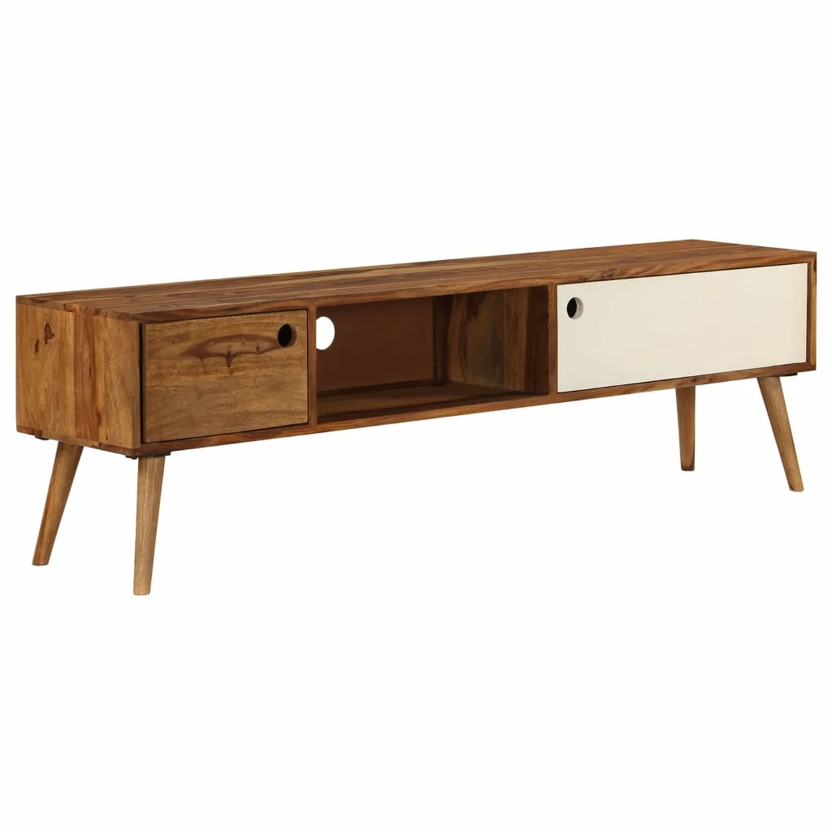Sheesham Wood TV Cabinet with 3 Storage Compartments F98087