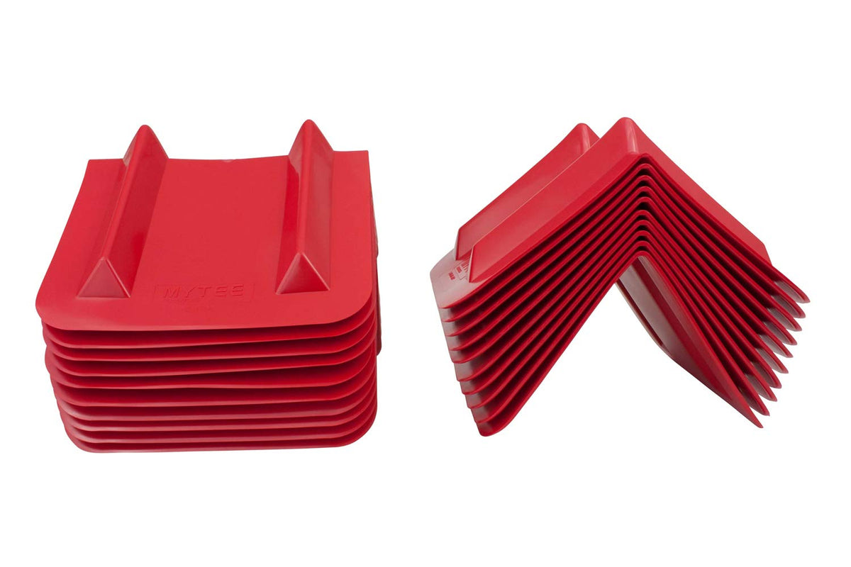 Red Vee Shaped Corner Edge Protector, 12" (20 Pack) N12548