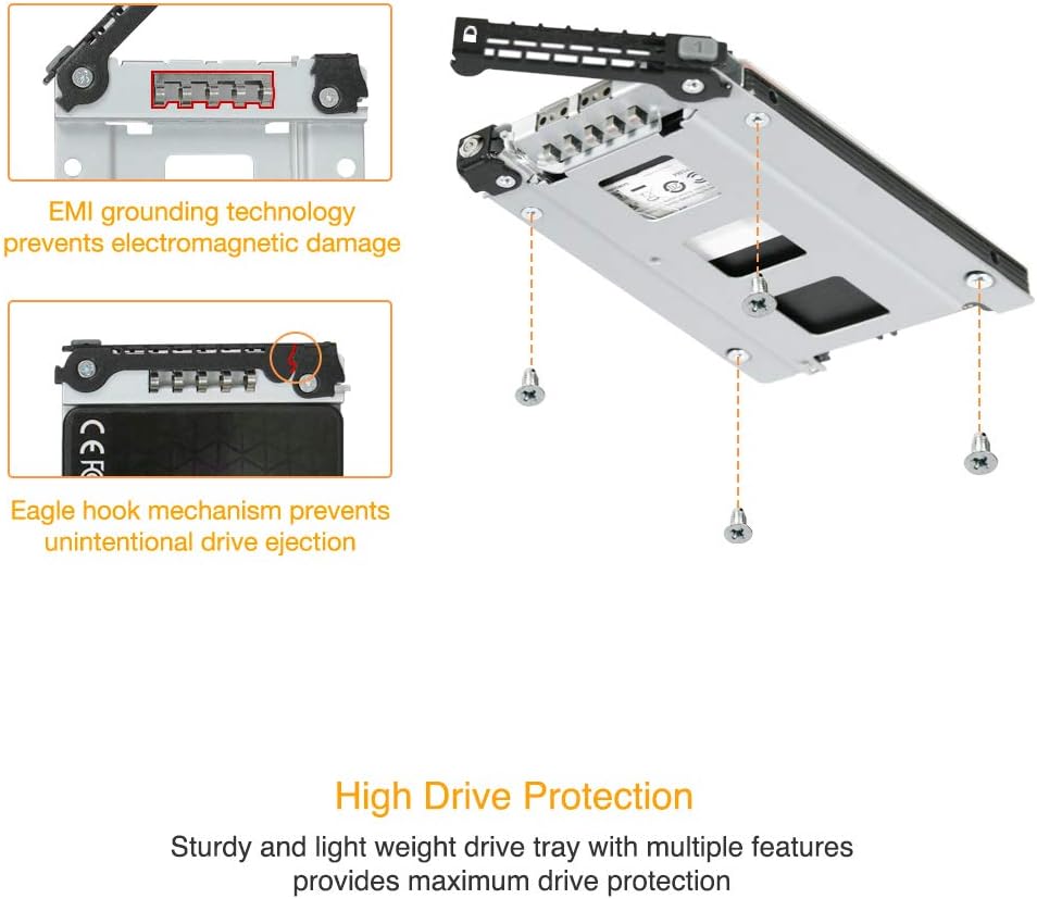 8 Bay 2.5 SATA HDD & SSD Backplane Cage with Locking Trays J418