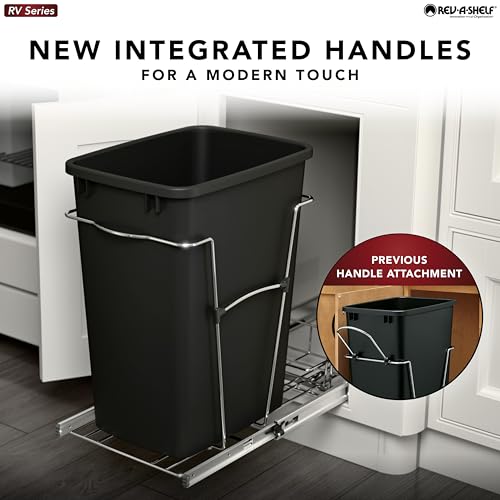 Double Pullout Trash Can 35 Qt Black Z67260