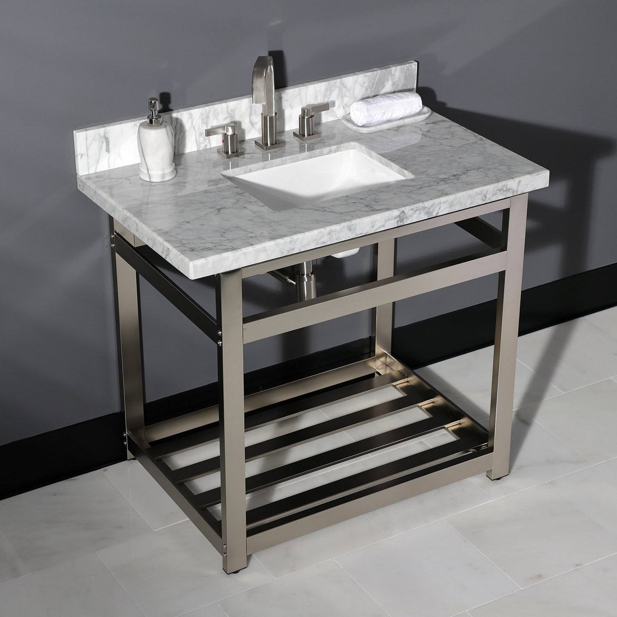 36x22 Marble Vanity Top with Carrara Marble X9571