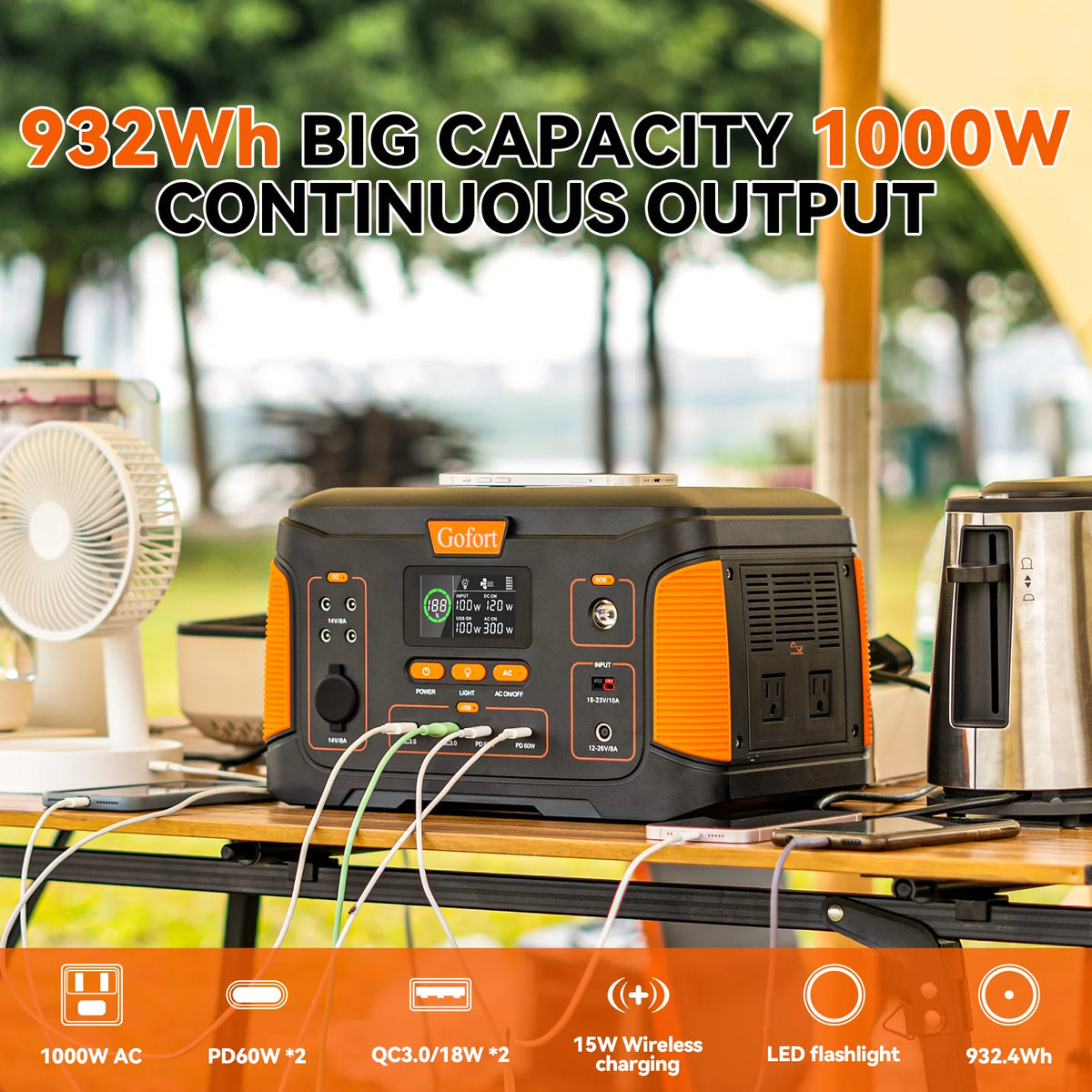 Portable Power Station 932Wh 1000W Z6445