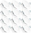 12 Pack 6 Inch Ultra Thin LED Recessed Ceiling Lights, 2700K Soft White, 14W Equivalent 100W, 850 LM Damp Rated Dimmable Y8002
